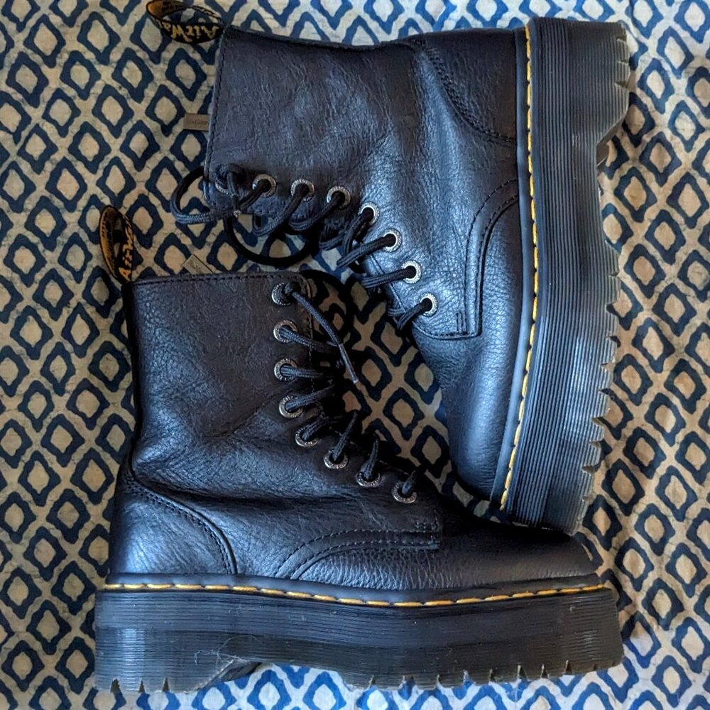 Dr. Martens Jadon III Pisa Leather Platform Boots Women’s US 5 EUR 36 UK 3 - Picture 6 of 11